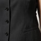 Dolce & Gabbana Black Striped Button Down Sleeveless Vest Top