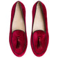 Charles Philip Red Velvet Loafer