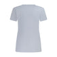 Light Blue Cotton Women T-Shirt
