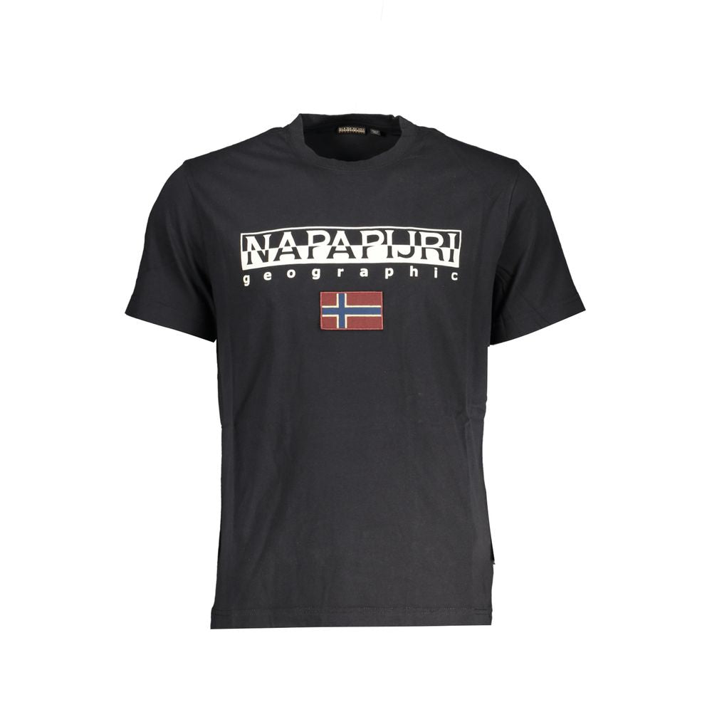 Black Cotton Men T-Shirt