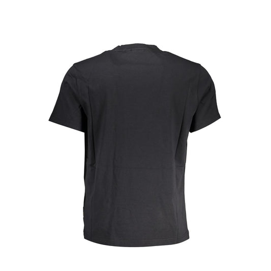 Black Cotton Men T-Shirt