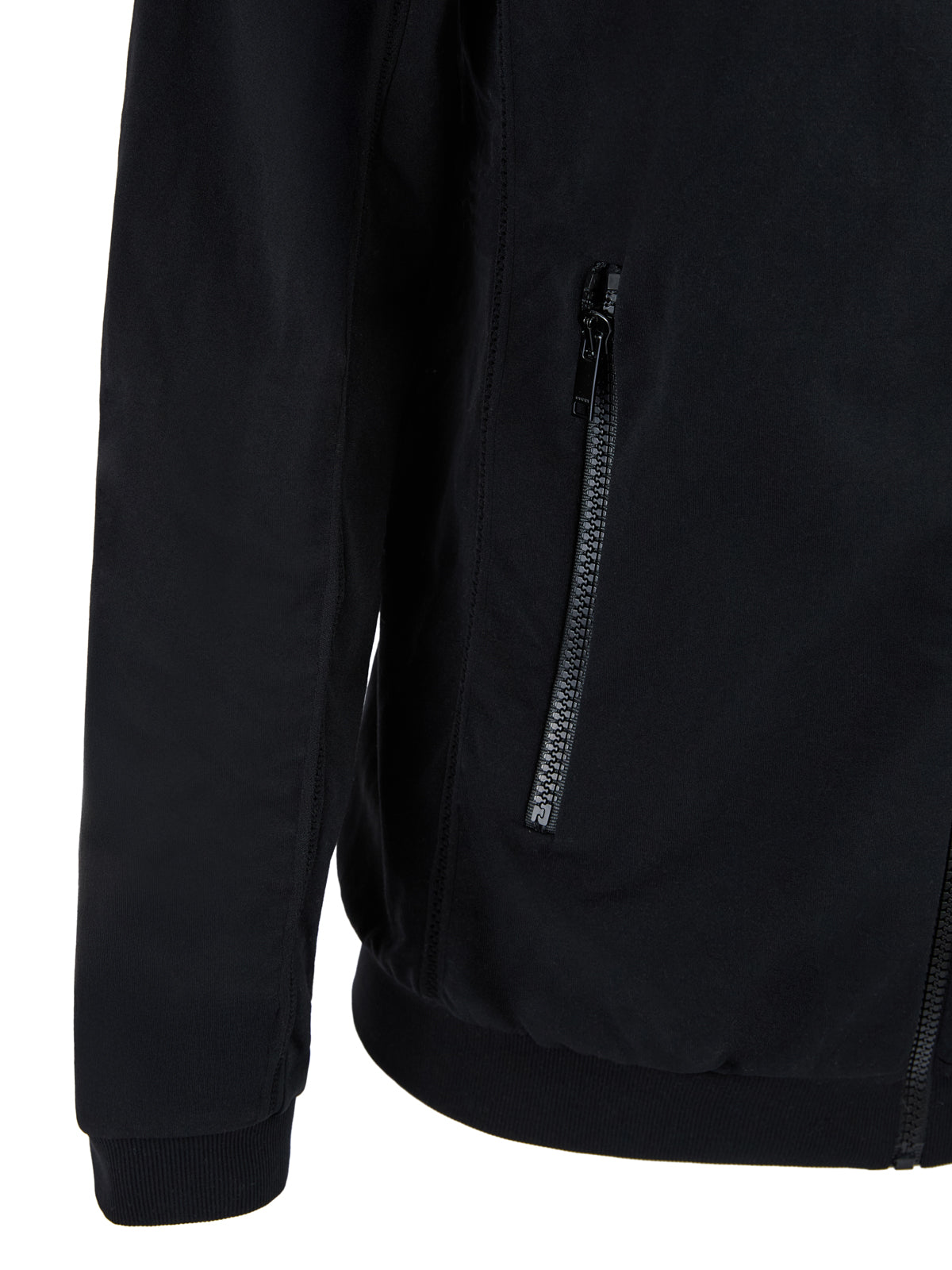 Black Polyamide Hoodie Sweatshirt