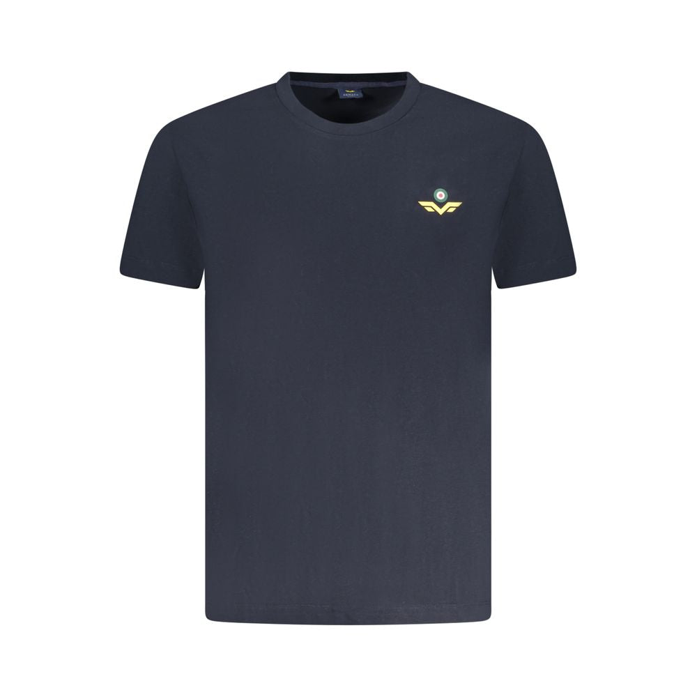 Blue Cotton Men T-Shirt