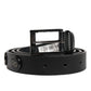 Dolce & Gabbana Black Luxury Leather DG Studs Buckle Belt