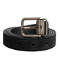 Dolce & Gabbana Black Calf Leather Classic Metal Buckle Belt