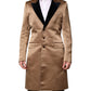 Dolce & Gabbana Brown Silk Single Breasted Trench Coat  Jacket
