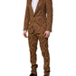 Dolce & Gabbana Brown Floral Jacquard SICILIA 2 Piece Suit