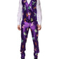 Dolce & Gabbana Purple Silk Animal Print 3 Piece Suit