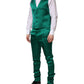Dolce & Gabbana Green Silk 3 Piece Single Breasted Suit