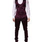 Dolce & Gabbana Dark Purple Silk 3Piece Single Breasted Suit