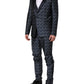 Dolce & Gabbana Blue MARTINI Star Jacquard 3 Piece Suit