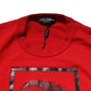 Dolce & Gabbana Red Eye Print Crew Neck Men Pullover Sweater
