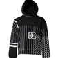 Dolce & Gabbana Black White Stripe Hooded Sweatshirt Sweater