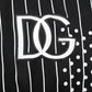 Dolce & Gabbana Black White Stripe Hooded Sweatshirt Sweater