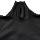 Dolce & Gabbana Black Polyester Turtleneck Pullover Sweater