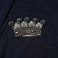 Dolce & Gabbana Black Crown Cotton Hooded Sweatshirt Sweater
