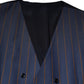 Dolce & Gabbana Blue Stripes Wool Formal Men Waistcoat Vest