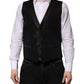 Dolce & Gabbana Dark Brown Dress Formal Men Waistcoat Vest