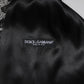 Dolce & Gabbana Black Gray Brocade Formal Men Waistcoat Vest