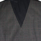 Dolce & Gabbana Gray Plaid Wool Formal Dress Waistcoat Vest