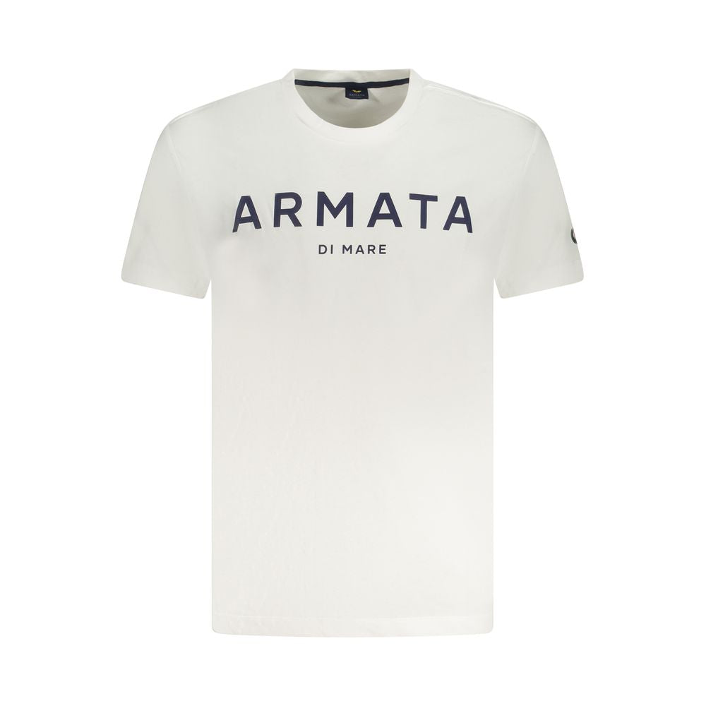 White Cotton Men T-Shirt