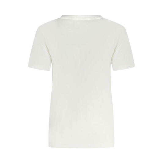 White Cotton Women T-Shirt