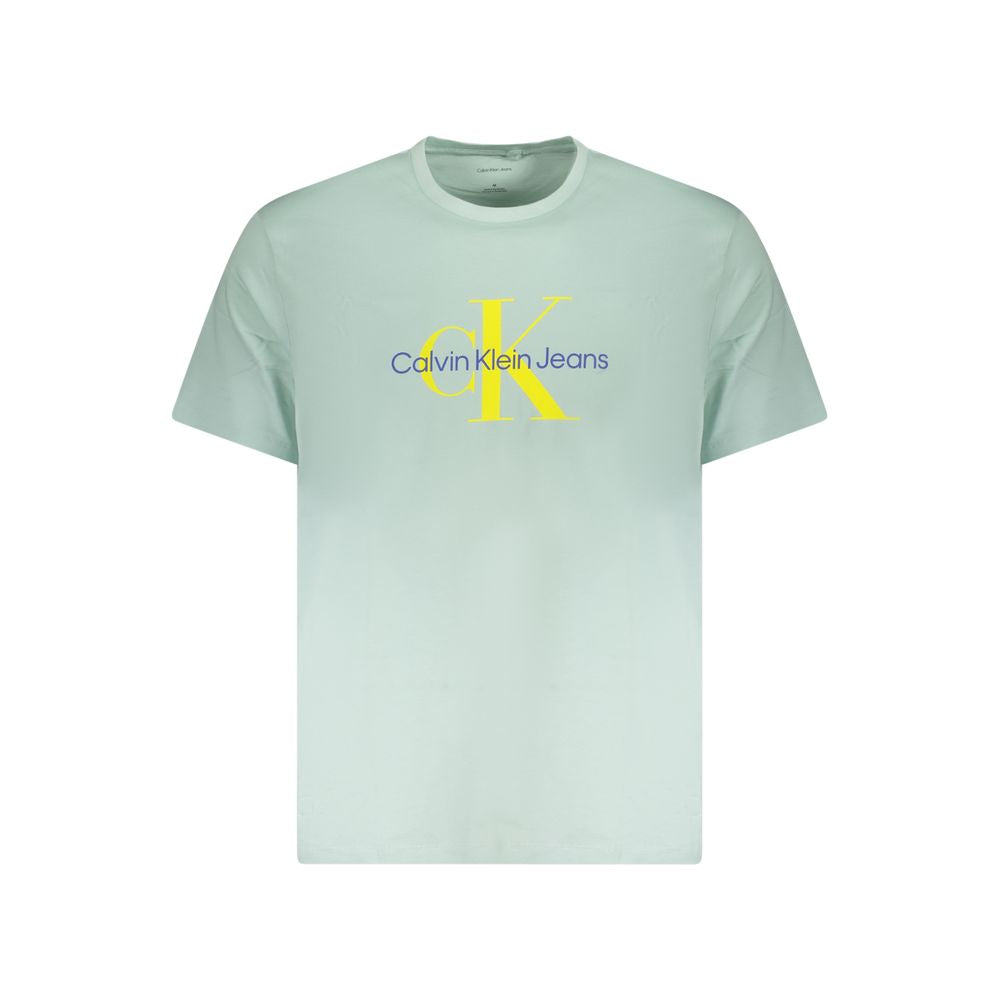 Green Cotton Men T-Shirt