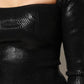 Dolce & Gabbana Black Viscose Long Sleeves Fitted Blouse Top