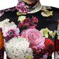 Dolce & Gabbana Multicolor Ortensies Long Sleeves Blouse Top