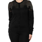 Dolce & Gabbana Black Viscose Lace Buttoned Cardigan Sweater