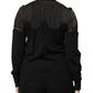 Dolce & Gabbana Black Viscose Lace Buttoned Cardigan Sweater