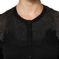 Dolce & Gabbana Black Viscose Lace Buttoned Cardigan Sweater