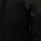 Dolce & Gabbana Black Viscose Lace Buttoned Cardigan Sweater
