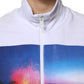 MSGM White Graphic Print Cotton Long Sleeves Full Zip Bomber Jacket