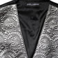 Dolce & Gabbana Silver Floral Jacquard Sleeveless Vest Top
