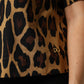 Dolce & Gabbana Brown Leopard Short Sleeve Collared Polo Top