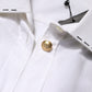 Dolce & Gabbana White Cotton Floral Embellished Shirt Top