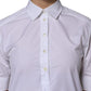 Dolce & Gabbana White Cotton Short Sleeves Collared Polo Top