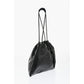 Leather Handbag with Drawstring
