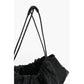 Leather Handbag with Drawstring