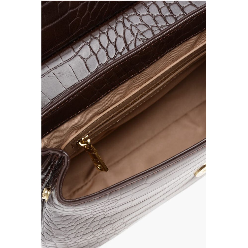 LOVE Faux Leather Bag with Golden Details and Removable Shou