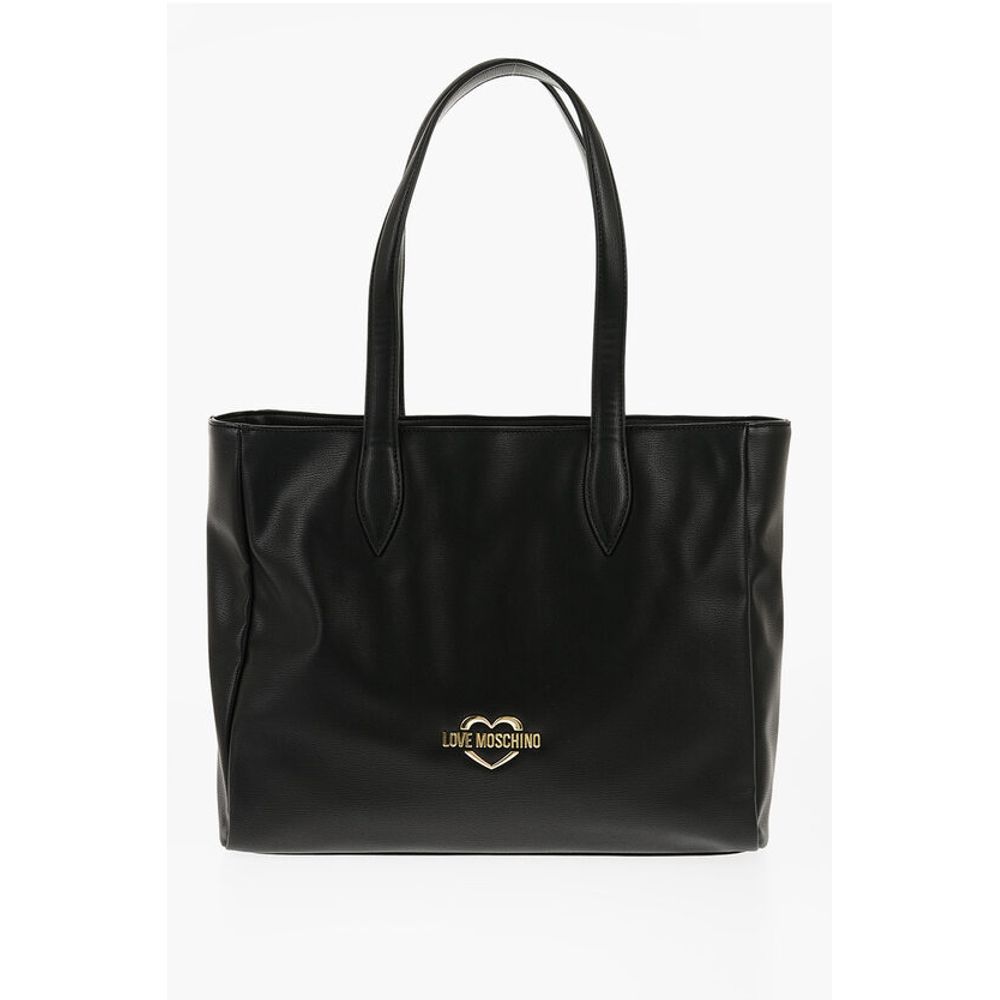 LOVE Faux Leather Tote Bag with Heart Shaped Pouch