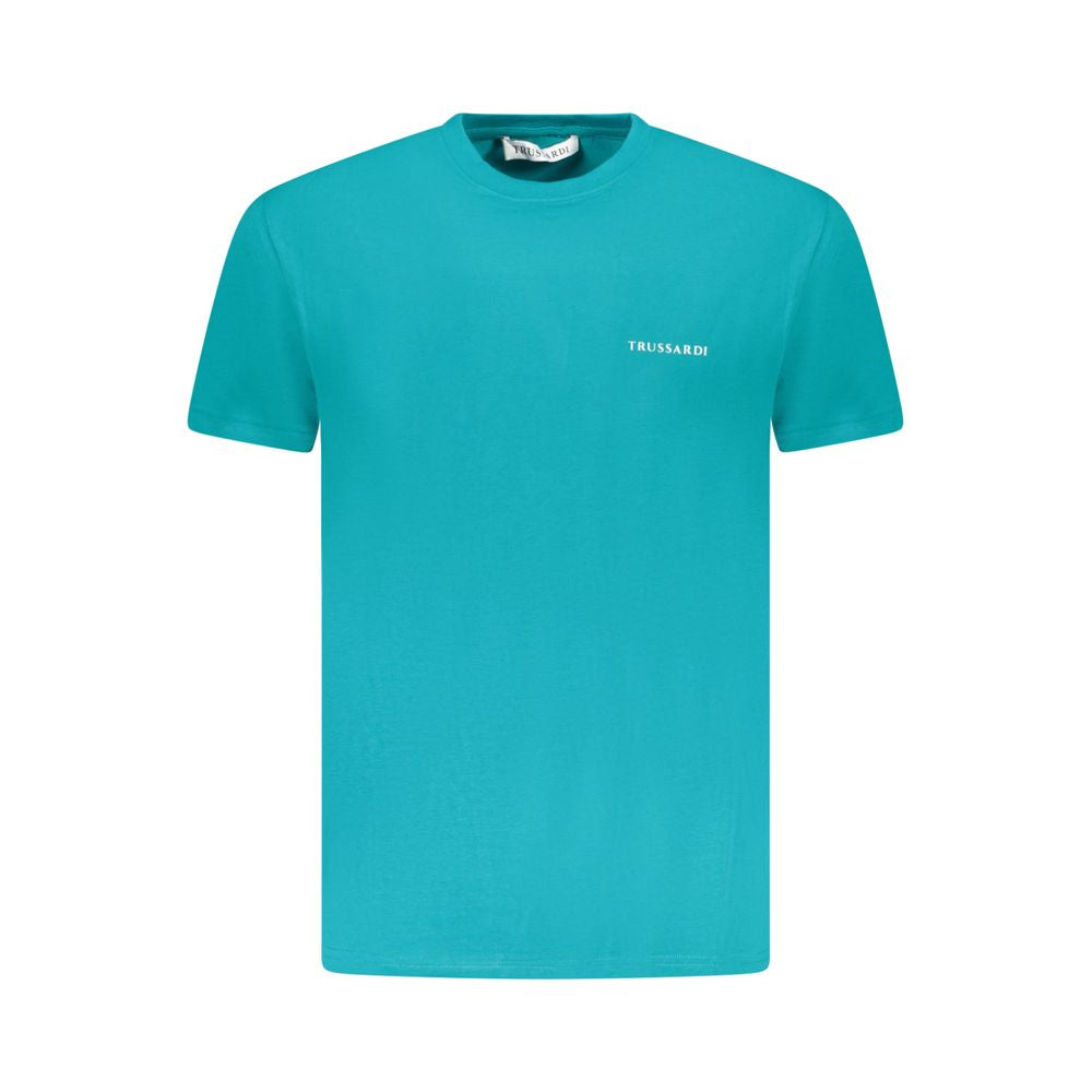 Light Blue Cotton Men T-Shirt