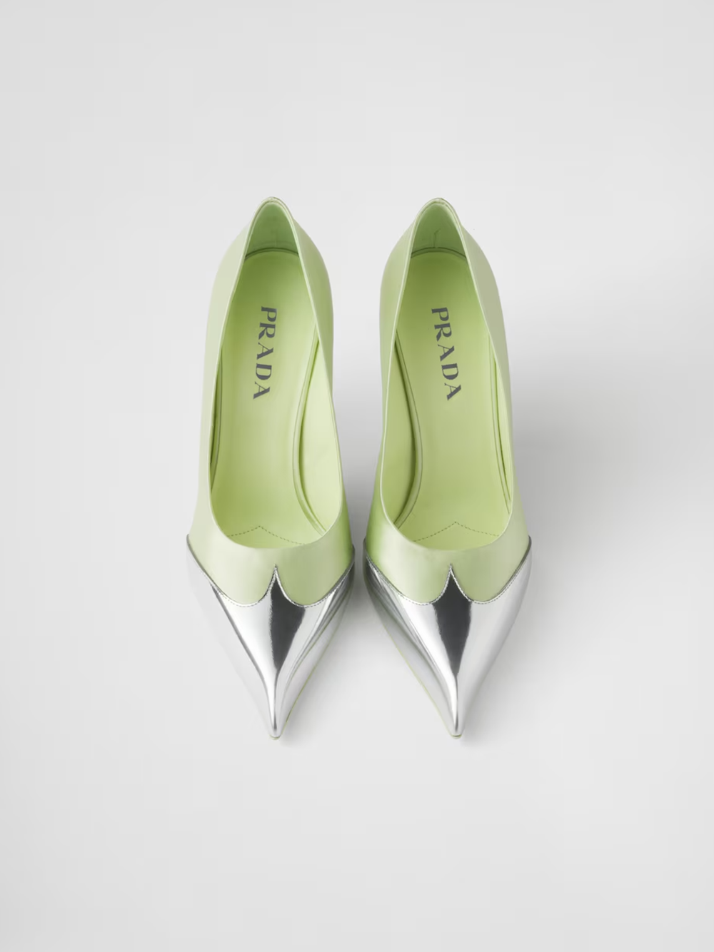 Satin And Metallic Leather Pumps