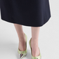Satin And Metallic Leather Pumps