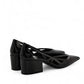 Prada Black Leather Cut-Out Pumps 55