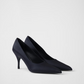 Prada Blue Satin Pumps