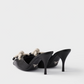Prada Black Nappa Leather Rope Detail  Sandals
