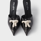 Prada Black Nappa Leather Rope Detail  Sandals