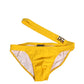 Dolce & Gabbana Yellow Waistband Logo Beachwear Brief Swimwear